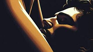 M4F SLOW TEASE IN SATIN DRESS BODY WORSHIP THEN PUSSY EATING OUT!