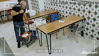 Squirting Brunette Roommate Fucks Doggystyle Risks Janitor Bust In Dorm Part 10