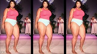 hot latina modeling tight pants with sexy curves