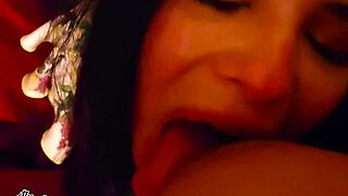 selena and diana tag team my dick in bedroom threesome during birthday party