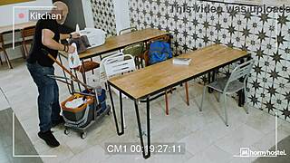 Squirting Brunette Roommate Fucks Doggystyle Risks Janitor Bust In Dorm Part 10