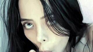 billie eilish, tattooed brunette teen, sucks her sexy toe in web chat loop
