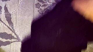 he slides deep into her tight asshole in the bedroom close up pounding.