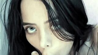 billie eilish, tattooed brunette teen, sucks her sexy toe in web chat loop