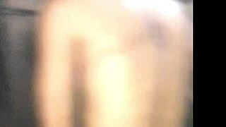 Behind The Scenes Latina Model Poses In Blouse With Fake Tattoo Backstage