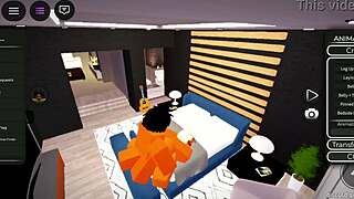 Tasha shines as ebony Roblox model in casual style