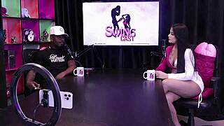 Brazillian swingers Tifany interviews Jefão casting tattooed Latina teen see-through red