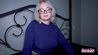 Annie Archer's Busty Curvy Blonde Body Delivers Sloppy Deepthroat and Passionate Rimjob Action