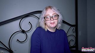 Annie Archer's Busty Curvy Blonde Body Delivers Sloppy Deepthroat and Passionate Rimjob Action