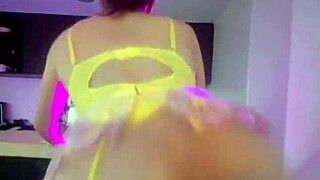 Fitness Latina Model Rides Muscular Cock Like Goddess in Kitchen