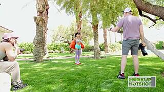 i can't stop showing off my erotic curves in this cute brunette tease