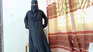 Indian college coed explores first time roleplay fuck with daddy in homemade bedroom scene