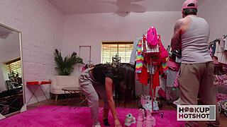 i can't stop showing off my erotic curves in this cute brunette tease