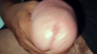 sensual pov handjob builds to massive cum explosion on big cock
