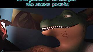 Furry blowjob meme in bed