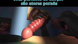 Furry blowjob meme in bed