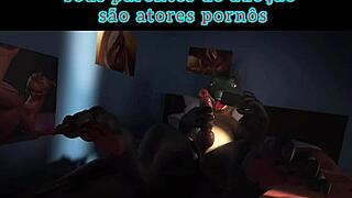 Furry blowjob meme in bed