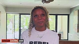 Submissive Big Booty Ebony Teen 18+ Gets Hardcore Pounded Deepthroat Doggystyle in Fake Casting!