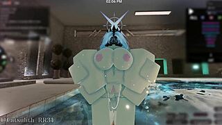damn our roblox sex with this follower gets way rougher she rides hard chasing that orgasm game on part 2/5 😈🎮💦🔥.