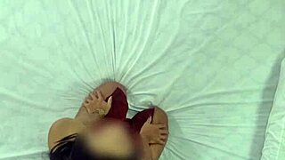 Ceiling View of Hot Model's Perfect Body Posing in Sexy Lingerie Photoshoot