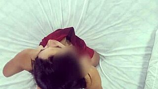 Ceiling View of Hot Model's Perfect Body Posing in Sexy Lingerie Photoshoot