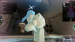 damn our roblox sex with this follower gets way rougher she rides hard chasing that orgasm game on part 2/5 😈🎮💦🔥.