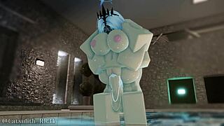 damn our roblox sex with this follower gets way rougher she rides hard chasing that orgasm game on part 2/5 😈🎮💦🔥.