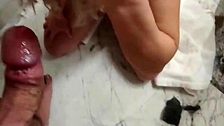 Russian babe gives POV deepthroat blowjob with cumshot straight in mouth