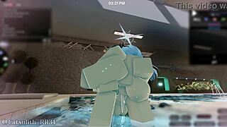 damn our roblox sex with this follower gets way rougher she rides hard chasing that orgasm game on part 2/5 😈🎮💦🔥.