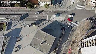 Pretty Italian blonde from Naples takes huge black cock doggystyle creampie in Barcelona?