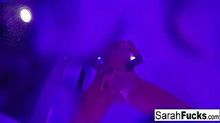 Watch this tattooed milf soak her pussy in artistic solo masturbation getting super wet