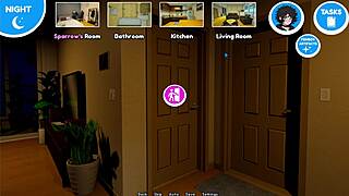 Bold Roommate Femboy Dating Game in Dorm Part 1