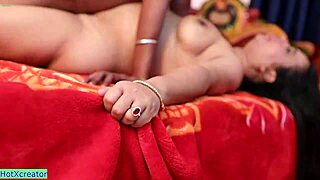 Bengali bhabhi shakes big tits in hot erotic dance then bends for rough doggystyle sex