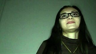 Hot Russian nerd babe in glasses creampied outdoors by monster cock!