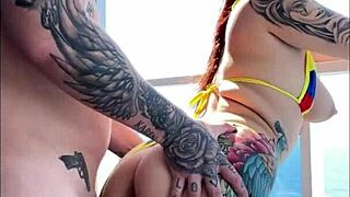 hey watch this colombian slut get bent over balcony railing for rough public doggystyle in cartagena hotel by blakeproductions