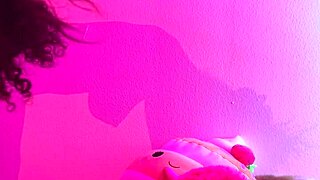 Curvy tattooed babe shadow boxes naked then takes ricky johnson's monster cock doggystyle creampie screaming