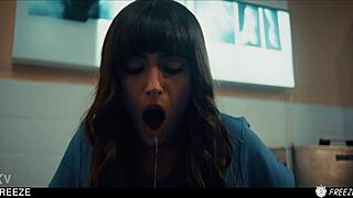 bbc freezes brunette nurse chanel camryn for deep anal creampie and cum swallow