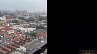 horny housewife cheats on cuckold husband fucking neighbor's huge cock while shaking her big latina ass