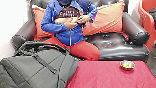 teacher sneaks in to pound his young girlfriend while boyfriend watches her squirm