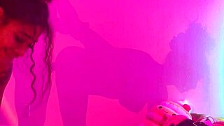 Curvy tattooed babe shadow boxes naked then takes ricky johnson's monster cock doggystyle creampie screaming