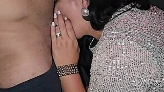 my slutty brazilian wife fucks club waiter as cuck hubby watches submissive