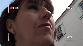 Bourgeois granny's secret apartment quickie with stranger pounding her juicy pussy