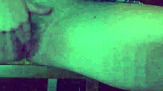 She slips onto the bar table stool and fingers her wet pussy in full view. The complete video captures every moan and drip.