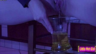 she sneaks to the bar corner and pisses into a vase full video