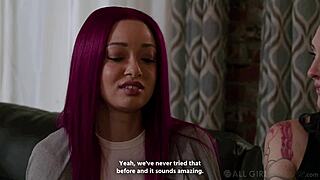 whoa, these hot babes turn massage into wild lesbian fingering threesome