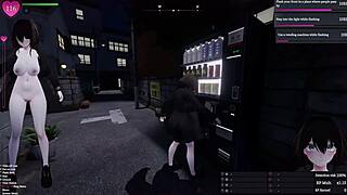 manaka flashes pussy outdoors with dildo game play part 1