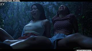 japanese lesbian threesome rips into monster hardcore squirting bondage epic by toshio maeda