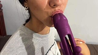 amateur latina babe fingers her juicy pussy before riding big cock missionary style