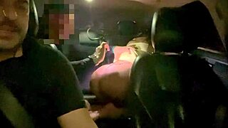 Sucking Lover In Car To Hotel Devouring Thick Cock With Cuck Uber