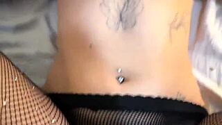 Amateur goth college girl dorm roommate fun